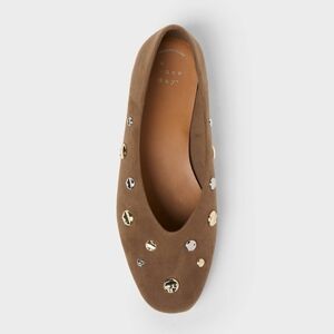 Women's Sammie Flats with Memory Foam Insole - A New Day Dark Taupe 8.5